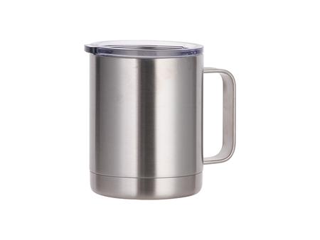 Taza Acero Inoxidable 10oz/300ml con tapa antifuga (Plateado)Cantidad mínima:500pcs