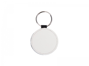 Sublimation PU Leather Key Chain (Round)