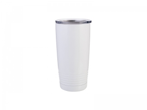 Sublimation 20oz Stainless Steel Tumbler with Ringneck Grip (White)