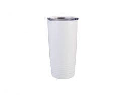 Sublimation 20oz Stainless Steel Tumbler with Ringneck Grip (White)