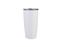 Sublimation 20oz Stainless Steel Tumbler with Ringneck Grip (White)