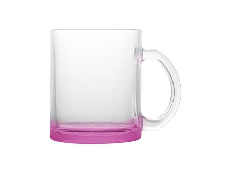 11oz Clear Glass Mugs(Purple Red Bottom)