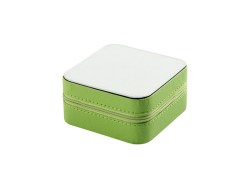 Sublimation Blanks PU Jewelry Box w/insert (10*10*5cm,Light Green)