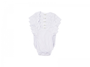 Sublimation Blanks Baby Onesie Short Sleeve(White)