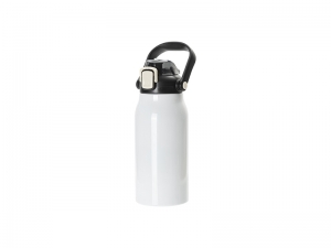 Sublimation Blanks 44oz/1300ml Stainless Steel Travel Bottle w/ Black Portable Straw Lid &amp; Handle(White)