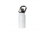 Sublimation Blanks 44oz/1300ml Stainless Steel Travel Bottle w/ Black Portable Straw Lid &amp; Handle(White)