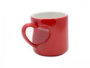 Sublimation Heart Shape Handled Color Changing Mug(Red)