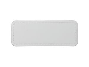 Sublimation PU Leather Badge Name Tag (White, Small Rectangle)