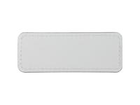 Sublimation PU Leather Badge Name Tag (White, Small Rectangle)