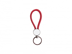 Sublimation Round Braided Keyring (Red)