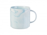 Sublimation Blanks 350ml Marble Texture Ceramic Stackable Mug (Light Blue)