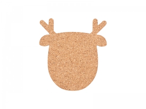 Engraving Blanks Christmas Deer Shape Cork Coaster