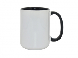Mug blankc A+ 450 ml avec anse intérieur noir Sublimation Transfert Thermique