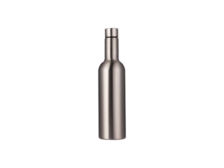 Sublimation 25oz/750ml Stainless Steel Wine Bottle (Silver)