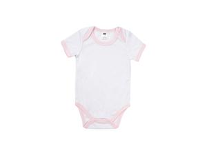 Baby Onesie Short Sleeve L(Pink Edge,6-12M)