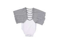 Sublimation Blanks Baby Onesie Long Sleeve Raglan(Gray)