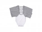 Sublimation Blanks Baby Onesie Long Sleeve Raglan(Gray)