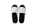 Sublimation Adult Fuzzy Slippers  (White/Black, 38-39#)