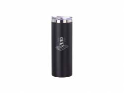 20oz/600ml Powder Coated Stainless Steel Mug(Black)