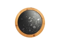 Bamboo Cutting Board w/ Slate Inlay (Round, φ30/φ25cm)