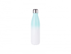 Sublimation 17oz/500ml Stainless Steel Cola Shaped Bottle (Gradient Color White&amp;Green)