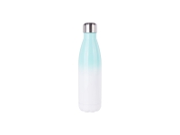 Sublimation 17oz/500ml Stainless Steel Cola Shaped Bottle (Gradient Color White&amp;Green)