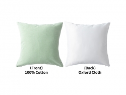 Two-Tone Sublimation Blanks Pillow Cover (40*40cm/15.7&quot; x 15.7&quot;, Light Green)