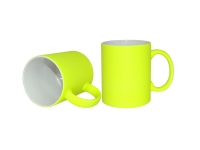 Sublimation 11oz Fluorescent Mug(Frosted, Light Yellow)