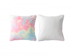 Two Tone Pillow Cover(Tie Dyed PV Short Fleece with Microfiber,45*45cm)