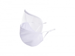 Sublimation White Cotton Face Masks with Eye Shield (18*20cm)