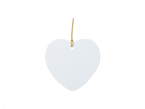 Sublimation Blanks Plastic Heart Ornament(7.5*7.2cm)