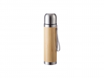 14oz/420ml Engraving Blanks Bamboo Thermal Flask w/ Silver Lid