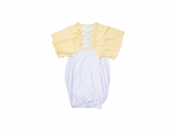 Sublimation Blanks Baby Nightdress Long Sleeve Raglan(Yellow)