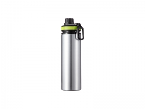 28oz/850ml Sublimation Blanks Alu Water Bottle with Color Cap (Silver)