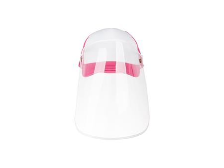 Gorra de Malla Adulto Sublimación Sin Pantalla Facial Desmontable (Rojo Rosado)