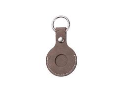 Sublimation PU AirTag Keychain Holder(Dark Gray)