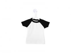 Sublimation Mini T-shirt with Hanger (Collar/Sleeve in Black) MOQ:100pcs/color