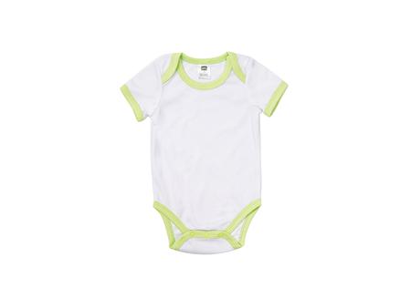 Mono Bebé Manga Corta Talla M (Borde verde,3-6M)