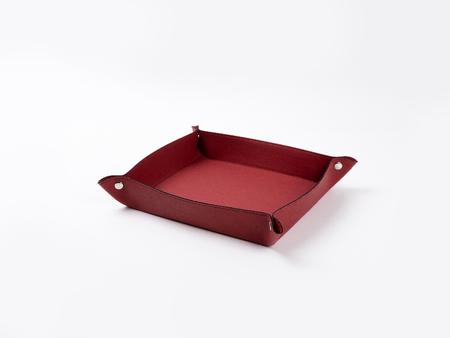 Bandeja de Cuero para Grabado (Rojo/Negro, 20*24cm)