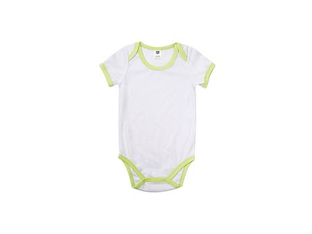 Mono Bebé Manga Corta Talla XXL (Borde verde,18-24M)