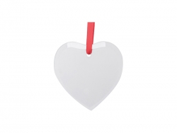 Sublimation 3&quot; Glass Ornament (Heart)