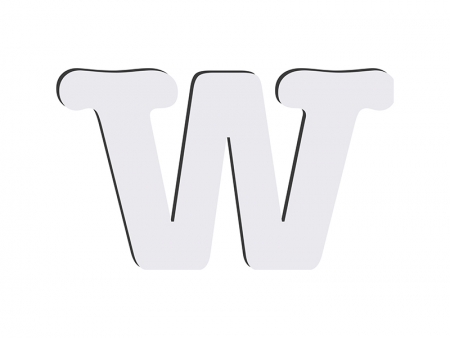 Sublimation HB Letters -W (10*10cm)