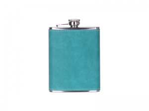 Sublimation 8oz/240ml Stainless Steel Flask with PU Cover (Green)