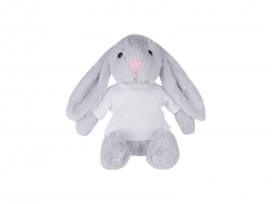 Sublimation 22cm Plush Bunny w/ Shirt (Light Gray)