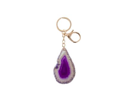 Llavero Ágata para Grabado (Morado, φ4-7cm)