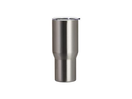 Tumbler Travel Acero Inoxidable 25oz/750ml con Tapa plana transparente (Plateado)Cantidad mínima 2000pcs