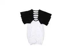 Pijama Bebé Manga Larga Raglán Talla L (Negro,6-12M)
