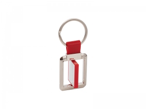 Sublimation Blanks Rotatable Keychain(Red, Rectangle)