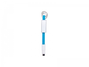 Sublimation Portable Data Cable Keychain (Large, Blue)