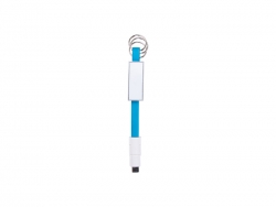 Sublimation Portable Data Cable Keychain (Large, Blue)